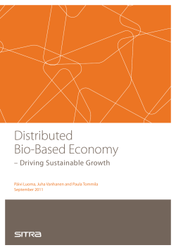 Distributed Bio-Based Economy