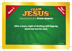 After a heavy night of drinking with Eggnog, Santa has lost his sack.