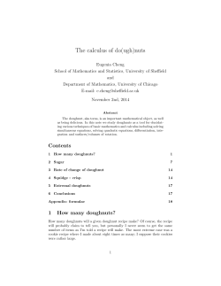 The calculus of do(ugh)nuts