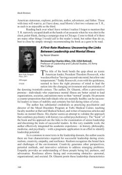 Book Review: A First-Rate Madness