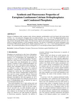 Synthesis and Fluorescence Properties of Europium