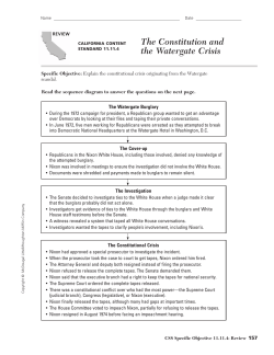 The Constitution and the Watergate Crisis