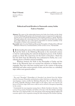 Political and Social Rivalries in Nineteenth