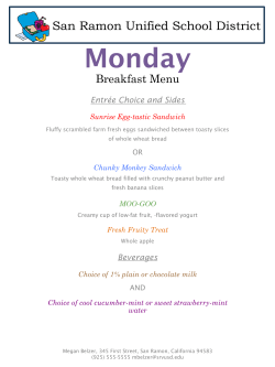 Entr&eacute;e Choice and Sides