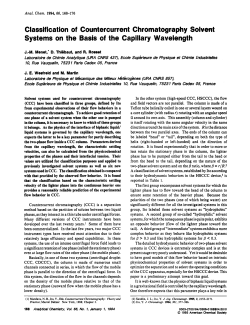 Classification of Countercurrent Chromatography Solvent Systems