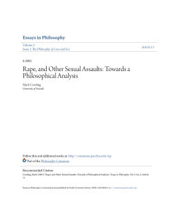 Rape, and Other Sexual Assaults: Towards a