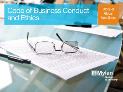 Mylan`s Code of Business Conduct and Ethics
