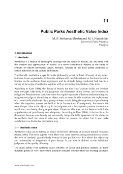 Public Parks Aesthetic Value Index