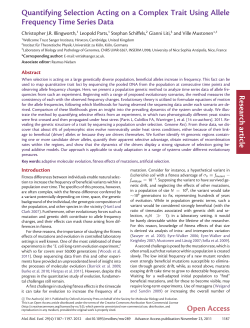 Quantifying Selection Acting on a Complex Trait Using Allele