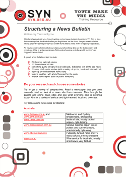 Structuring a News Bulletin