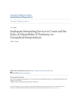 Inadequate Interpreting Services in Courts and the Rules of