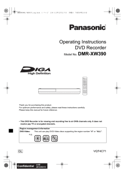 Panasonic DMR-XW390 DVD Disc Recorder