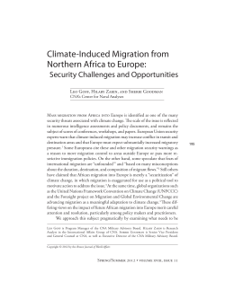 Climate-Induced Migration from Northern Africa to