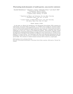 Fluctuating hydrodynamics of multi-species, non