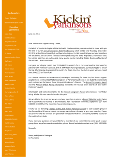 Caregiver Award Packet