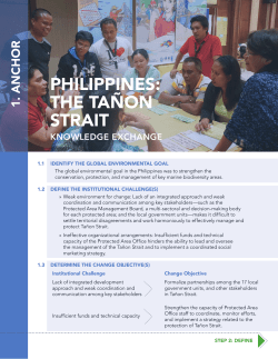 PHILIPPINES: THE TA&Ntilde;ON STRAIT