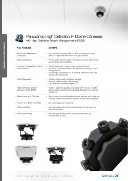 Panoramic High Definition IP Dome Cameras
