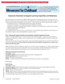 see classroom - Movement for Childhood