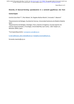 Diversity of biocrust-forming cyanobacteria in a semiarid