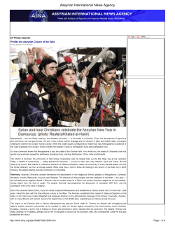 Profile: the Assyrian Church of the East