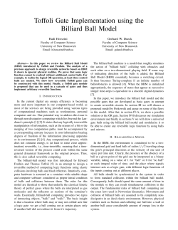 Toffoli Gate Implementation using the Billiard Ball Model