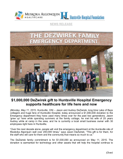 1000000 DeZwirek gift to Huntsville Hospital Emergency supports