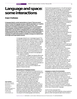 Language and space: some interactions