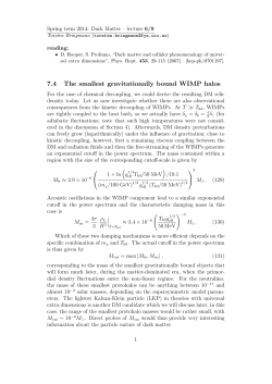 7.4 The smallest gravitationally bound WIMP halos