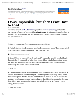 Ruth Simmons of Brown University, on Amiable Leadership