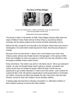 Ruby Bridges Story