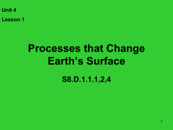 Processes that Change Earth`s Surface