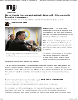 MCIA is touted by N.J. comptroller for online transparency