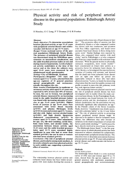 Physical activity and risk of peripheral arterial disease in the general