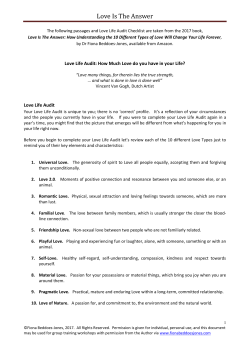 Love Life Audit - Cognitive Fitness Consultancy