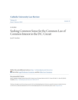 Seeking Common Sense for the Common Law of Common Interest