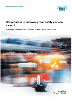 Has progress in improving road safety come to a stop?