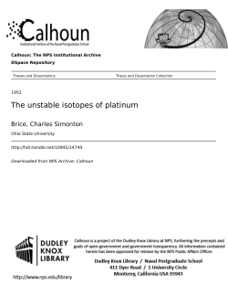 The unstable isotopes of platinum