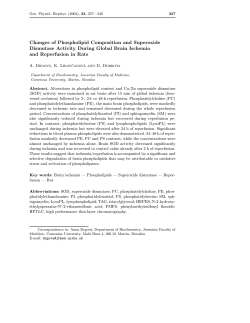 Changes of Phospholipid Composition and Superoxide Dismutase