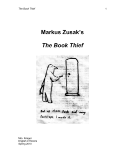 Markus Zusak`s The Book Thief
