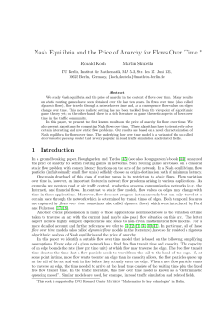 Nash Equilibria and the Price of Anarchy for Flows Over