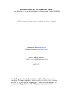 Distributive Politics in a Non Machine Party System: The Allocation