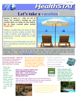 June Newsletter - YourHealthstat