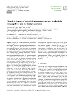 Historical impact of water infrastructure on water levels of the