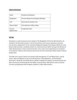 Officer`s Information Name Devabrata Chakraborty Designation