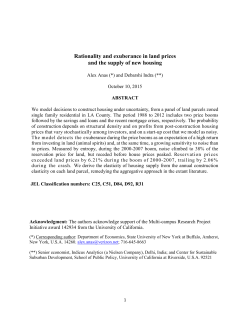 Rationality and exuberance in land prices and the supply of new