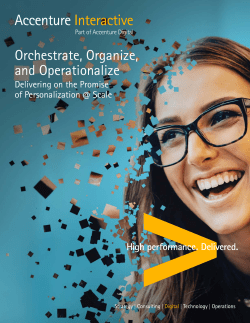 Orchestrate, Organize, and Operationalize