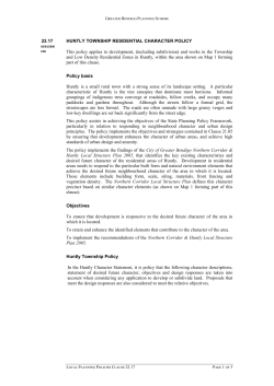 Huntly Township Residential Character Policy (PDF 1.1 MB)