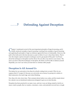 CHAPTER 7 Defending Against Deception