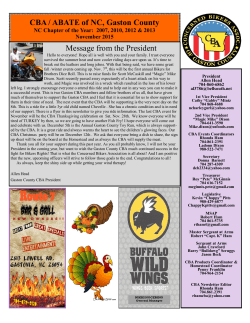 November - Gaston County CBA