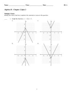 Algebra II - Chapter 2 Quiz 2